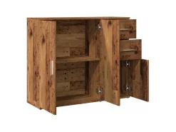 Aparador de madera de ingeniería envejecida 91x29,5x75 cm