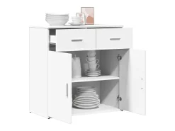 Aparador de madera de ingeniería blanco 79x38x80 cm ES699044
