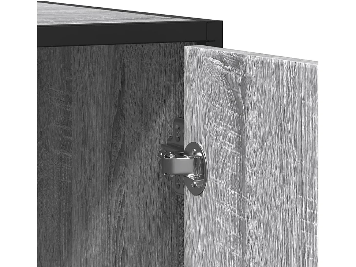 Aparador de madera de ingeniería gris Sonoma 92x35x76 cm