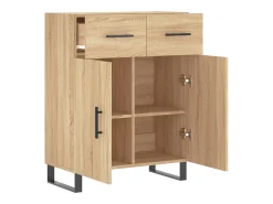 Aparador de madera de ingeniería roble Sonoma 69,5x34x90 cm