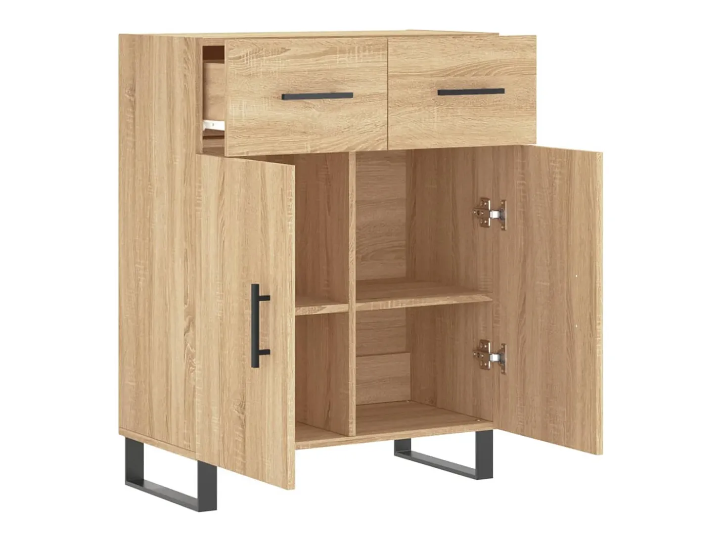 Aparador de madera de ingeniería roble Sonoma 69,5x34x90 cm