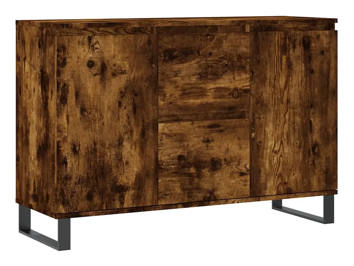 Aparador de madera de ingeniería roble ahumado 104x35x70 cm