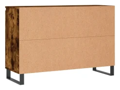 Aparador de madera de ingeniería roble ahumado 104x35x70 cm