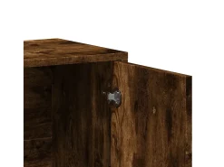 Aparador de madera de ingeniería roble ahumado 60x31x70 cm