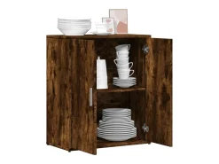Aparador de madera de ingeniería roble ahumado 60x31x70 cm