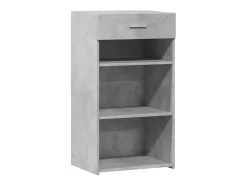 Aparador de madera de ingeniería gris hormigón 50x42,5x93 cm