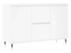 Aparador de madera de ingeniería blanco 101,5x35x70 cm