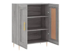 Aparador de madera de ingeniería gris Sonoma 69,5x34x90 cm