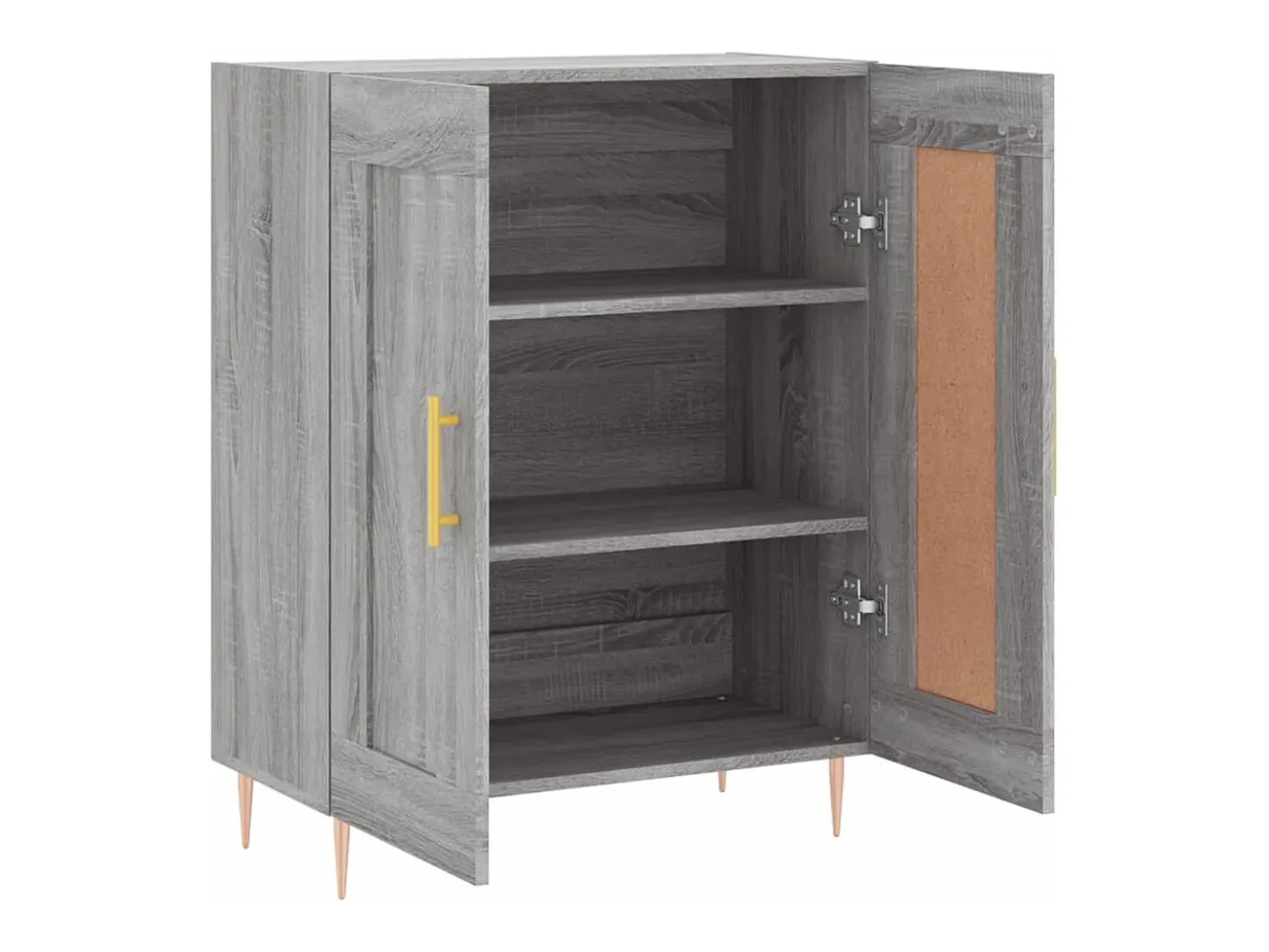 Aparador de madera de ingeniería gris Sonoma 69,5x34x90 cm