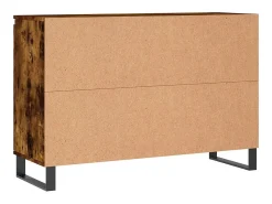 Aparador de madera de ingeniería roble ahumado 101,5x35x70 cm