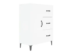 Aparador de madera de ingeniería blanco 69,5x34x90 cm ES86741