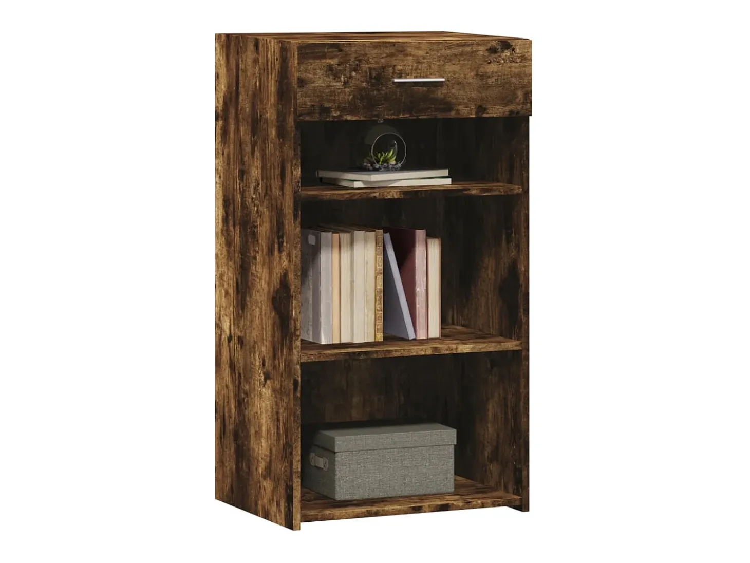 Aparador de madera de ingeniería roble ahumado 50x42,5x93 cm