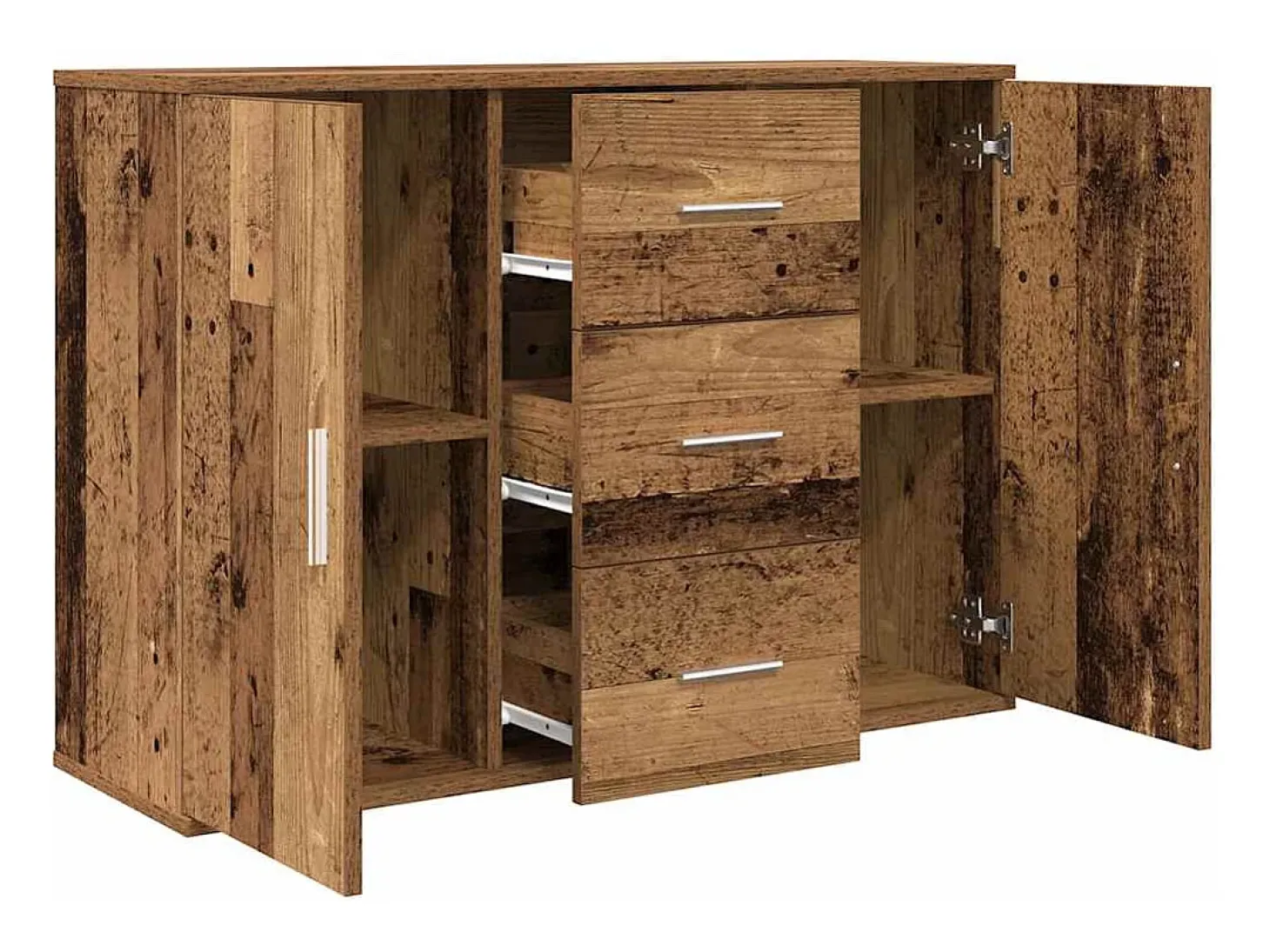 Aparador de madera de ingeniería envejecida 90x29,5x65 cm