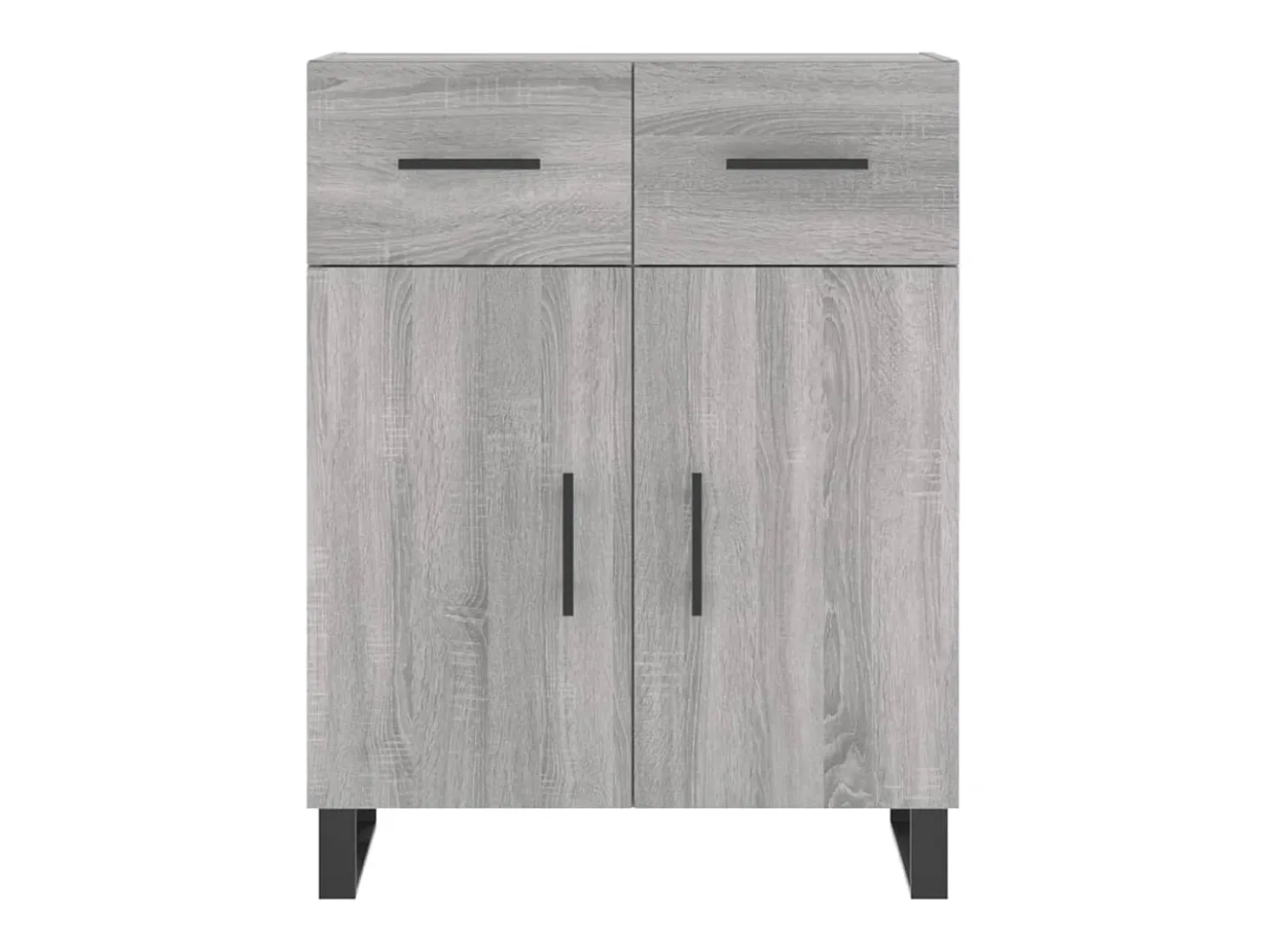 Aparador de madera de ingeniería gris Sonoma 69,5x34x90 cm