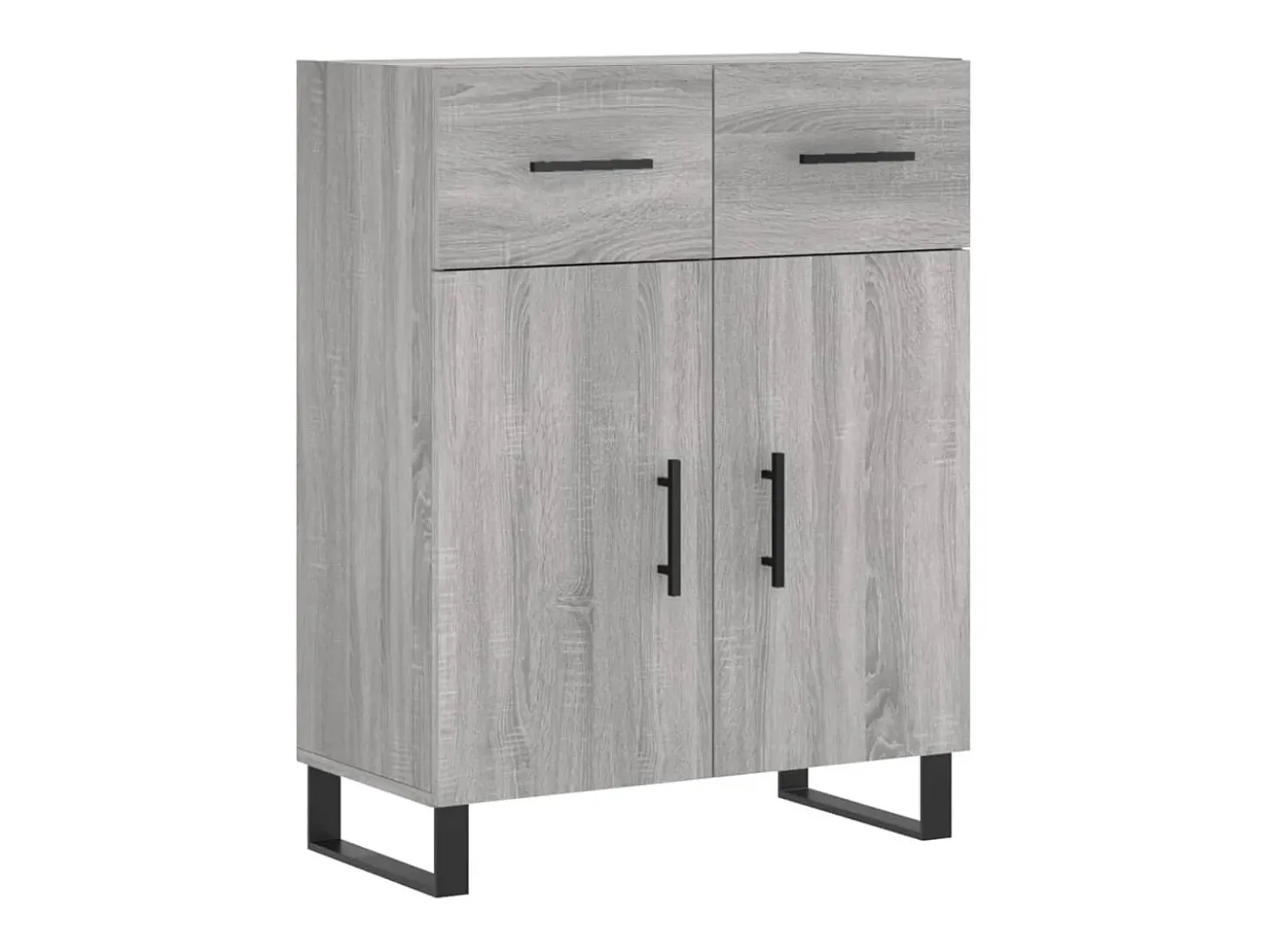 Aparador de madera de ingeniería gris Sonoma 69,5x34x90 cm