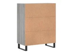 Aparador de madera de ingeniería gris Sonoma 69,5x34x90 cm