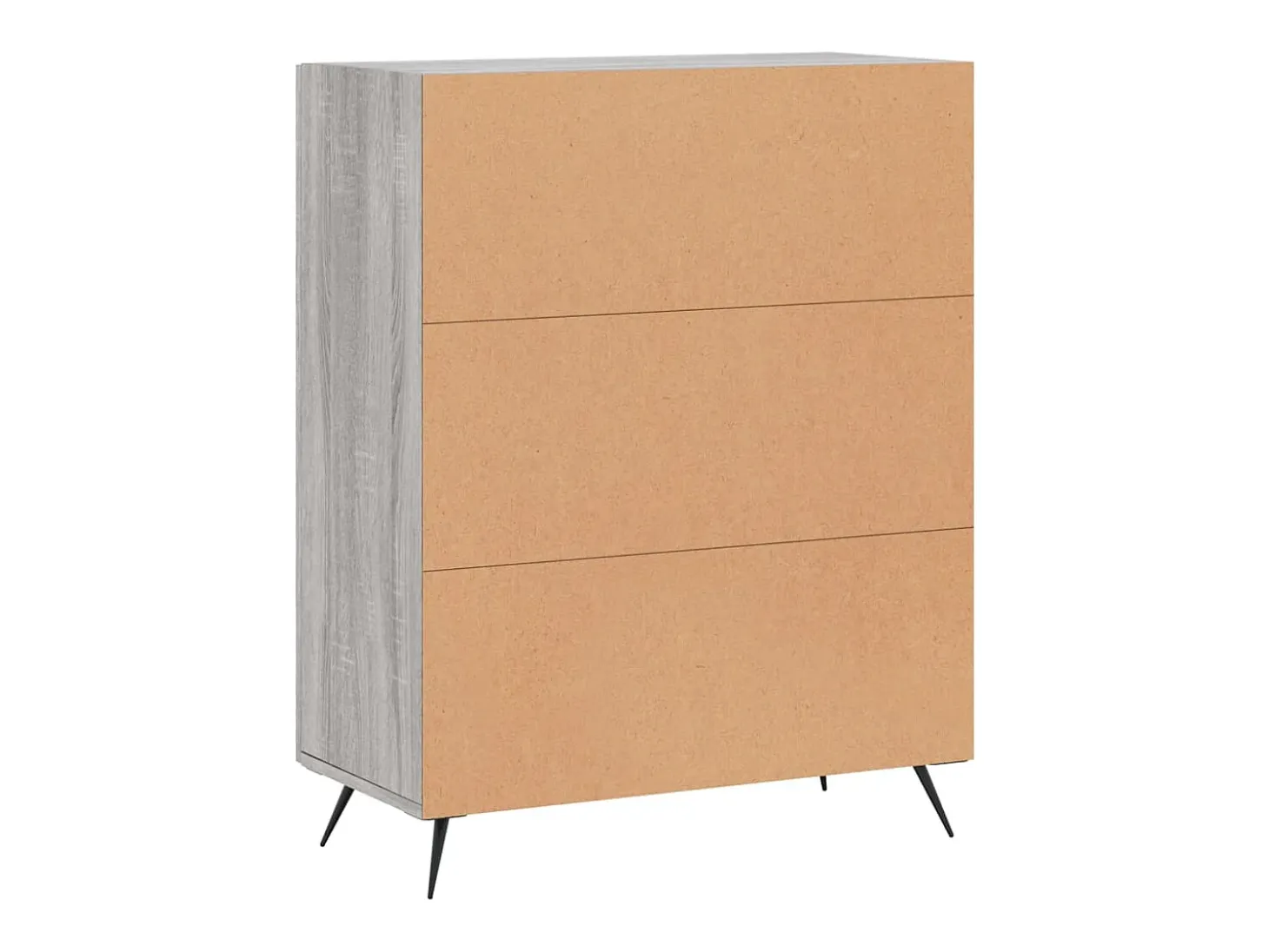 Aparador de madera de ingeniería gris Sonoma 69,5x34x90 cm