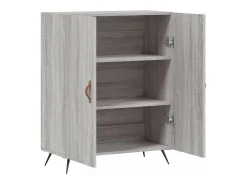 Aparador de madera de ingeniería gris Sonoma 69,5x34x90 cm