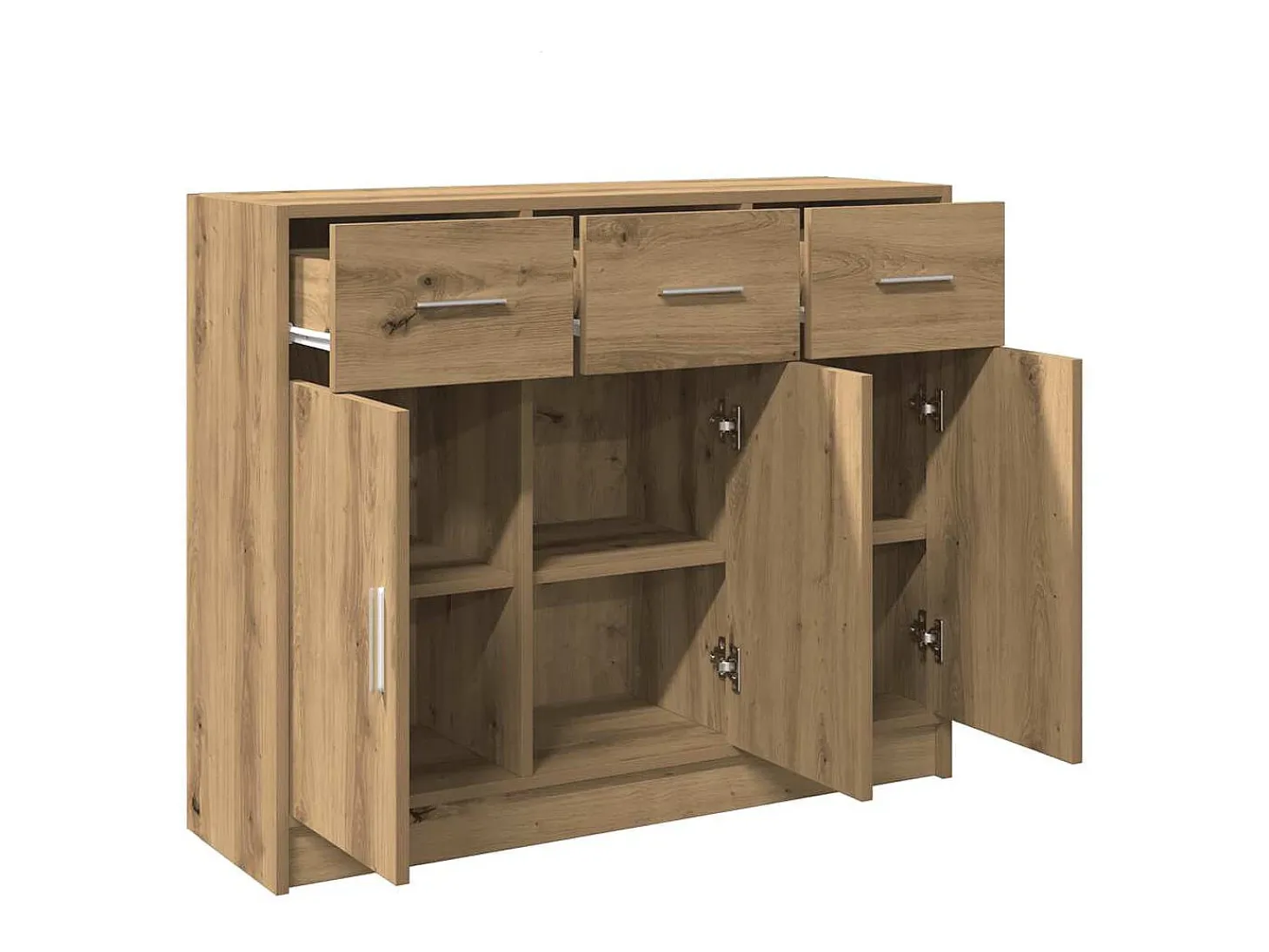 Aparador de madera de ingeniería roble artisan 91x28x75 cm