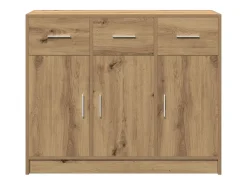 Aparador de madera de ingeniería roble artisan 91x28x75 cm