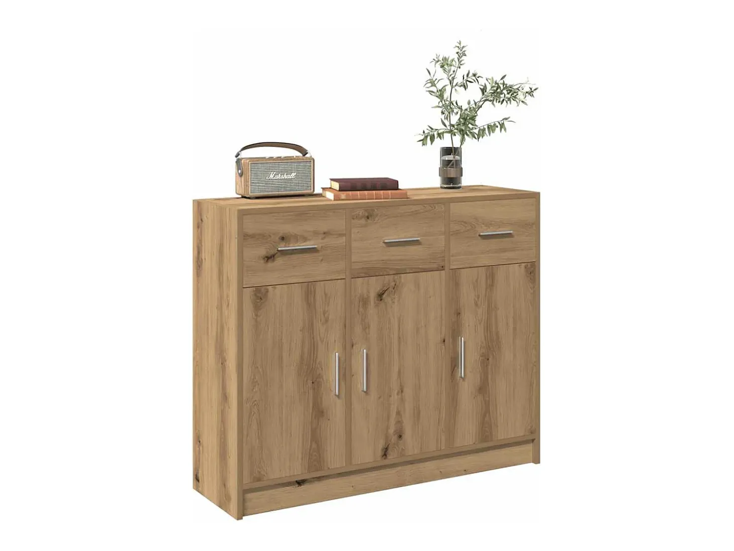 Aparador de madera de ingeniería roble artisan 91x28x75 cm