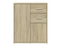 Aparador de madera de ingeniería 2 uds roble Sonoma 60x31x70 cm
