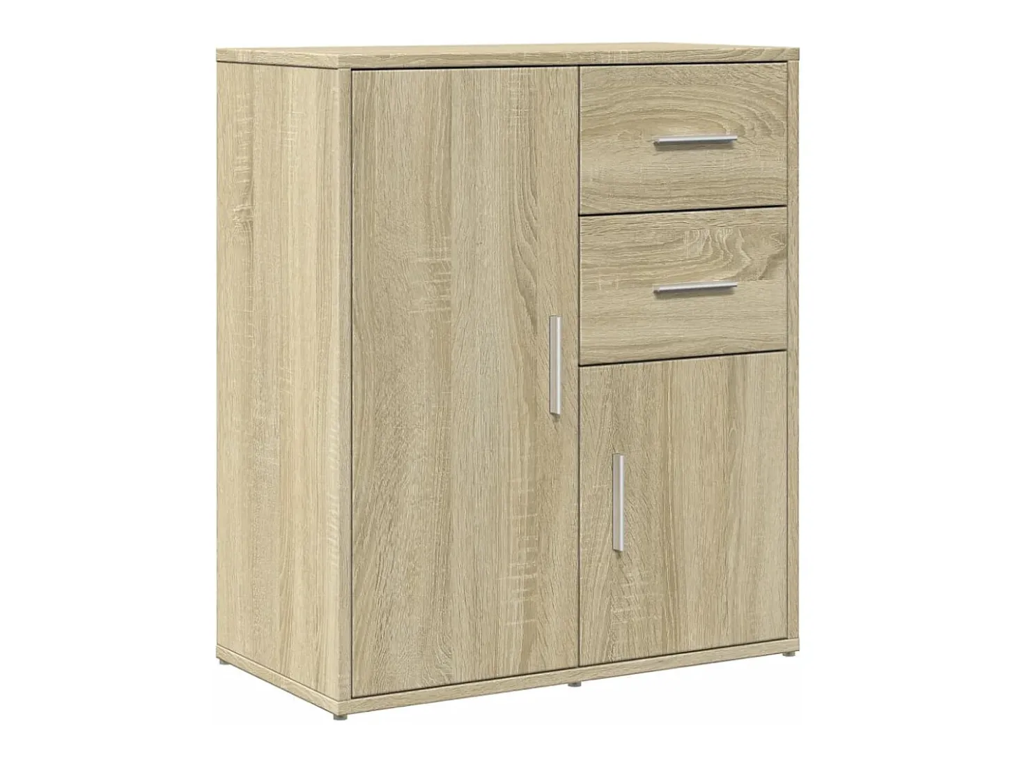 Aparador de madera de ingeniería 2 uds roble Sonoma 60x31x70 cm