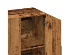 Aparador de madera de ingeniería envejecido 90x34x80 cm
