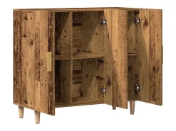 Aparador de madera de ingeniería envejecido 90x34x80 cm