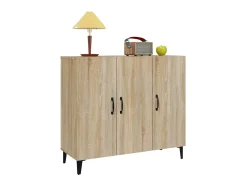Aparador de madera de ingeniería roble Sonoma 90x34x80 cm ES32751