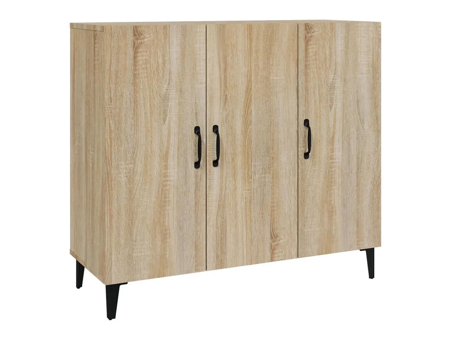 Aparador de madera de ingeniería roble Sonoma 90x34x80 cm ES32751