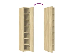 Aparador de madera de ingeniería roble Sonoma 30x42,5x185 cm