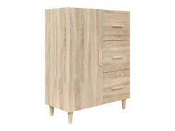 Aparador de madera de ingeniería roble Sonoma 69,5x34x90 cm