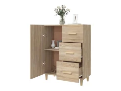 Aparador de madera de ingeniería roble Sonoma 69,5x34x90 cm