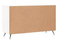 Aparador de madera de ingeniería blanco brillante 100x36x60 cm