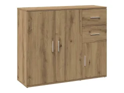 Aparador de madera de ingeniería roble artisan 91x29,5x75 cm