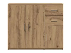 Aparador de madera de ingeniería roble artisan 91x29,5x75 cm