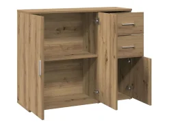 Aparador de madera de ingeniería roble artisan 91x29,5x75 cm