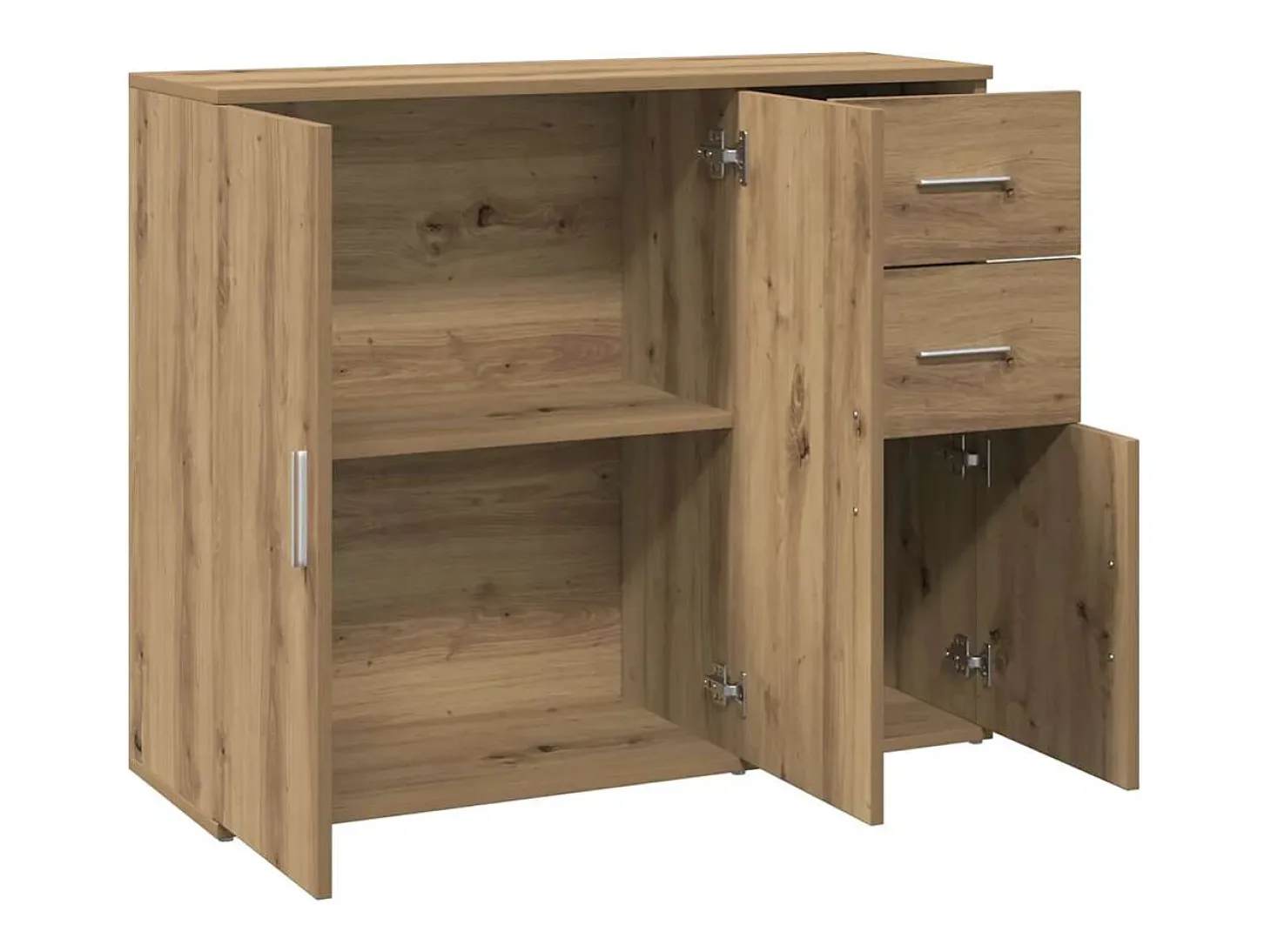 Aparador de madera de ingeniería roble artisan 91x29,5x75 cm