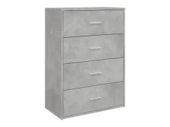 Aparador de madera de ingeniería gris hormigón 60x31x84 cm