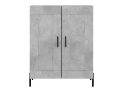 Aparador de madera de ingeniería gris hormigón 69,5x34x90 cm
