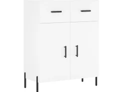 Aparador de madera de ingeniería blanco 69,5x34x90 cm ES46049