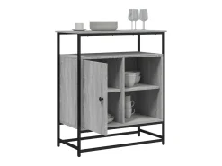 Aparador de madera de ingeniería gris Sonoma 90x34x80 cm