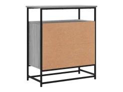 Aparador de madera de ingeniería gris Sonoma 90x34x80 cm