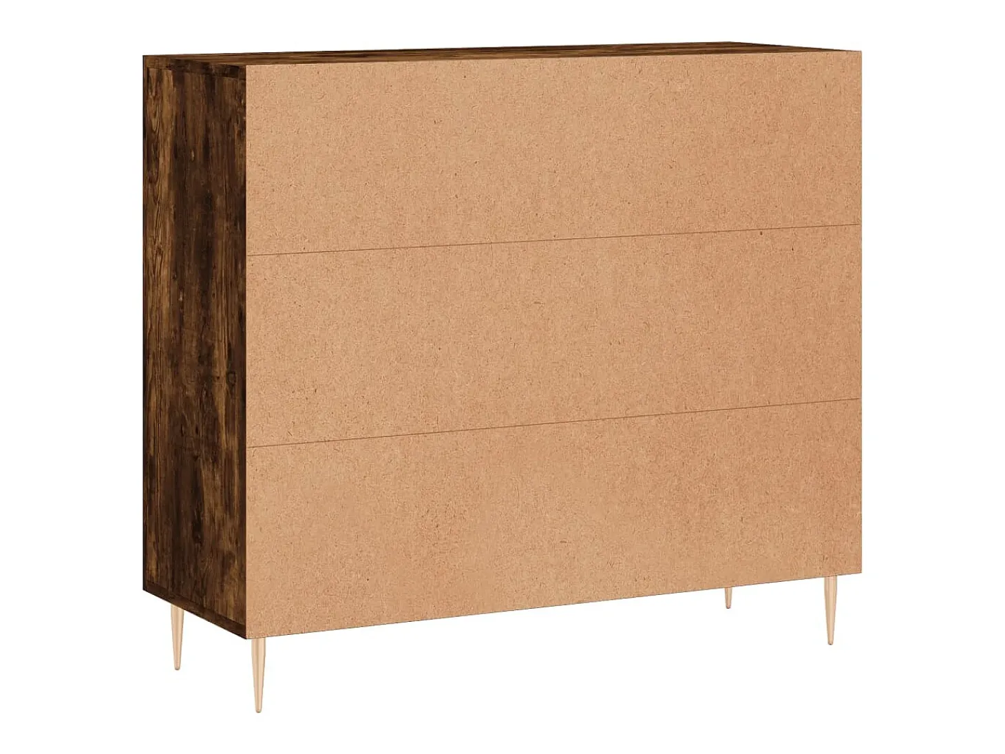 Aparador de madera de ingeniería roble ahumado 90x34x80 cm