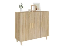 Aparador de madera de ingeniería roble Sonoma 90x34x80 cm