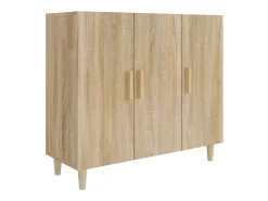 Aparador de madera de ingeniería roble Sonoma 90x34x80 cm