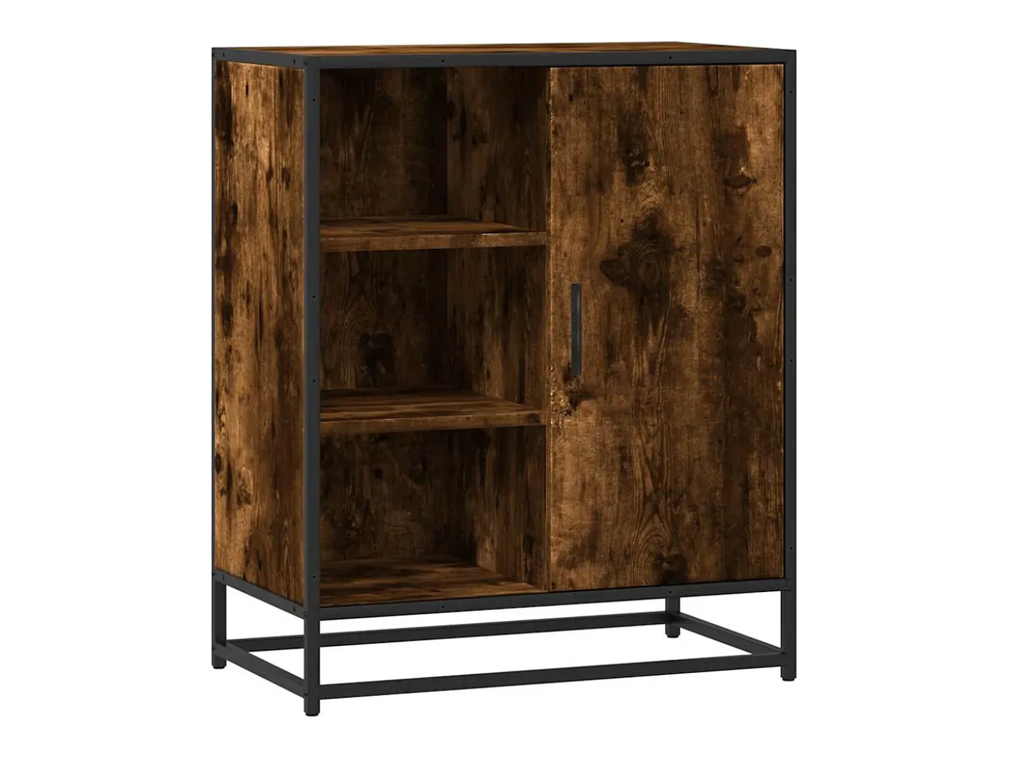 Aparador de madera de ingeniería roble ahumado 62x35x76 cm