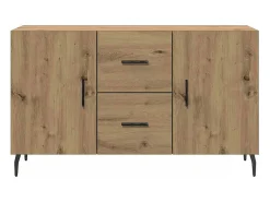 Aparador de madera de ingeniería roble artisian 100x36x60 cm