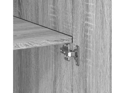 Aparador de madera de ingeniería gris Sonoma 80x42,5x185 cm
